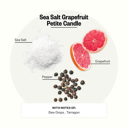 Apotheke Sea Salt Grapefruit Petite Aromatherapy Jar Candle | Luxury Soy Wax