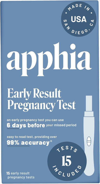 Apphia Early Detection Pregnancy Test – 6 Days Sooner, Midstream hCG Strips, 15 Tests, Made in USA