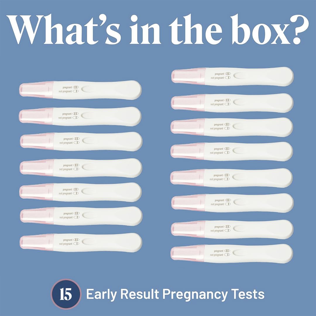 Apphia Early Detection Pregnancy Test – 6 Days Sooner, Midstream hCG Strips, 15 Tests, Made in USA