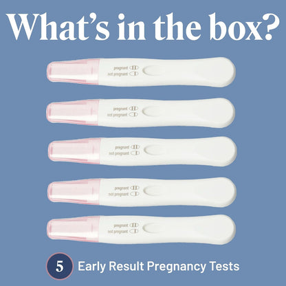 Apphia Early Detection Pregnancy Test - 6 Days Sooner | Midstream hCG Strips | Made in USA (Pack of 5)