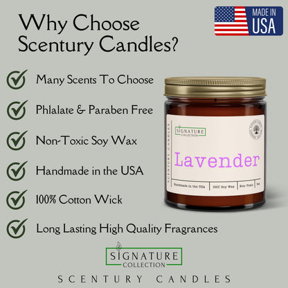 White Oak Vanilla Scented Candle | All Natural Soy Wax, Handmade in USA