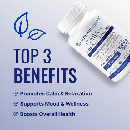 Approved Science GABA+ – Calm, Sleep & Mood Support | 60 Vegan Capsules