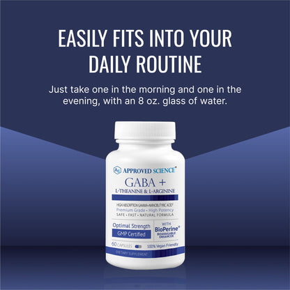 Approved Science GABA+ – Calm, Sleep & Mood Support | 60 Vegan Capsules