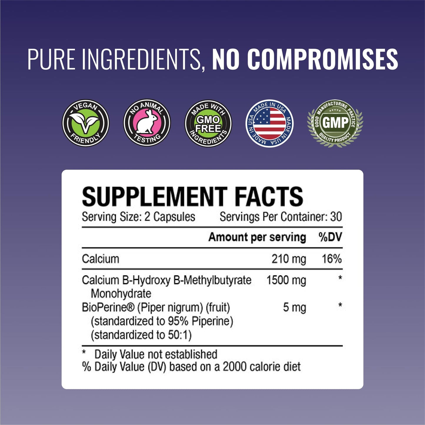 Approved Science HMB - 1500 mg per Serving | 60 Vegan Capsules (Pack of 3)