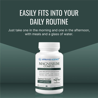Approved Science Magnesium Complex | High Absorption Magnesium (60 Capsules)