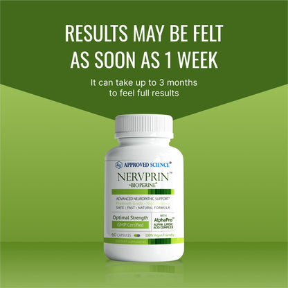 Approved Science Nervprin – Nerve Support with Benfotiamine, B12, R-Alpha-Lipoic Acid, Corydalis, Boswellia, BioPerine | 60 Capsules | Made in USA