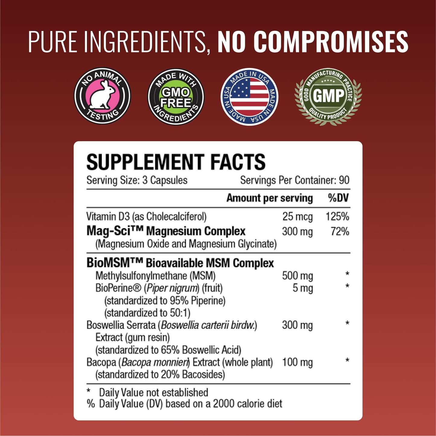 Approved Science Fibroprin - Ease Nerve and Muscle Aches - Improve Mobility - 540 Capsules - 6 Month Supply - Made in The USA