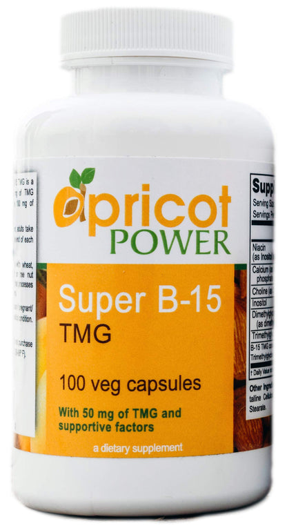 Apricot Power Super B-15 Pangamic Acid – Non-Toxic B-15, 100 Veg Caps
