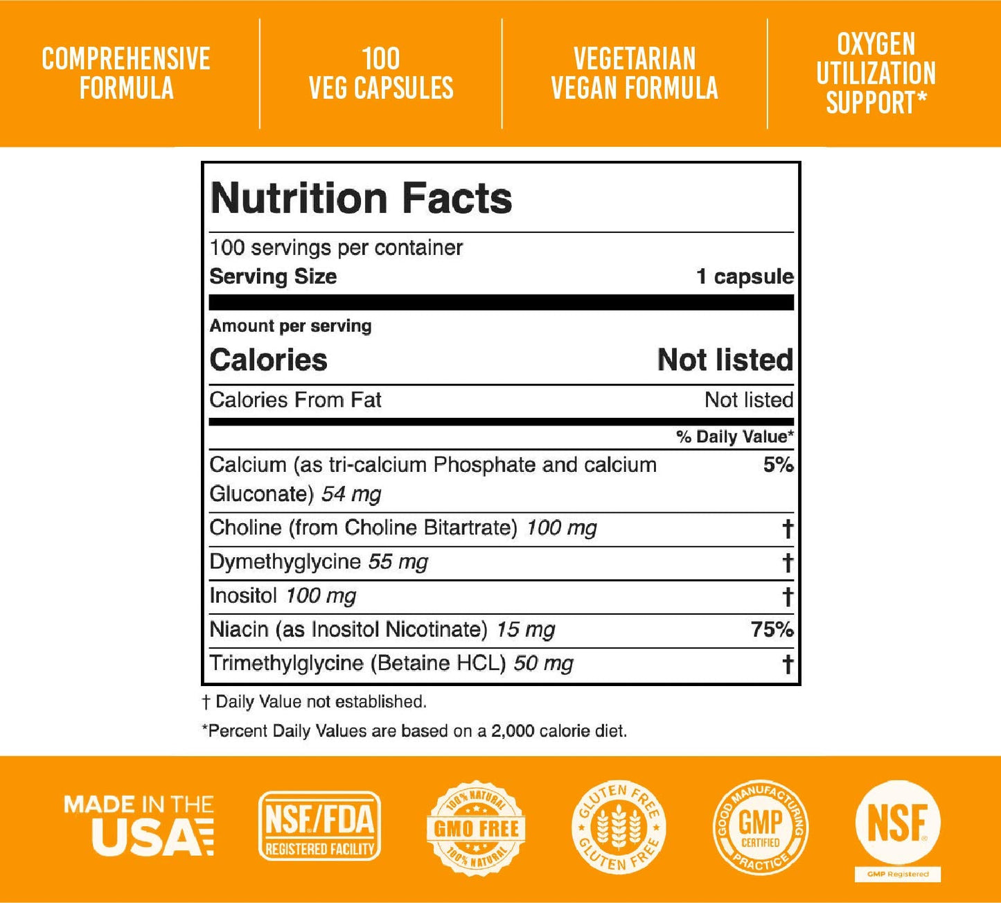 Apricot Power Super B-15 Pangamic Acid – Non-Toxic B-15, 100 Veg Caps