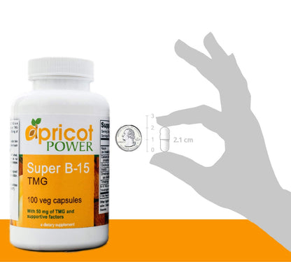 Apricot Power Super B-15 Pangamic Acid – Non-Toxic B-15, 100 Veg Caps