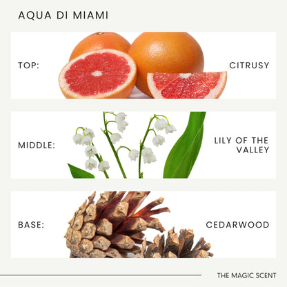 The Magic Scent Aqua di Miami Diffuser Oil – Luxury Hotel & Home Scents | 16.9 fl oz (500 mL)