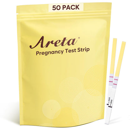 Areta Pregnancy Test Strips: 50-Pack HCG Tests for Early Detection - Highly Accurate & Rapid Results