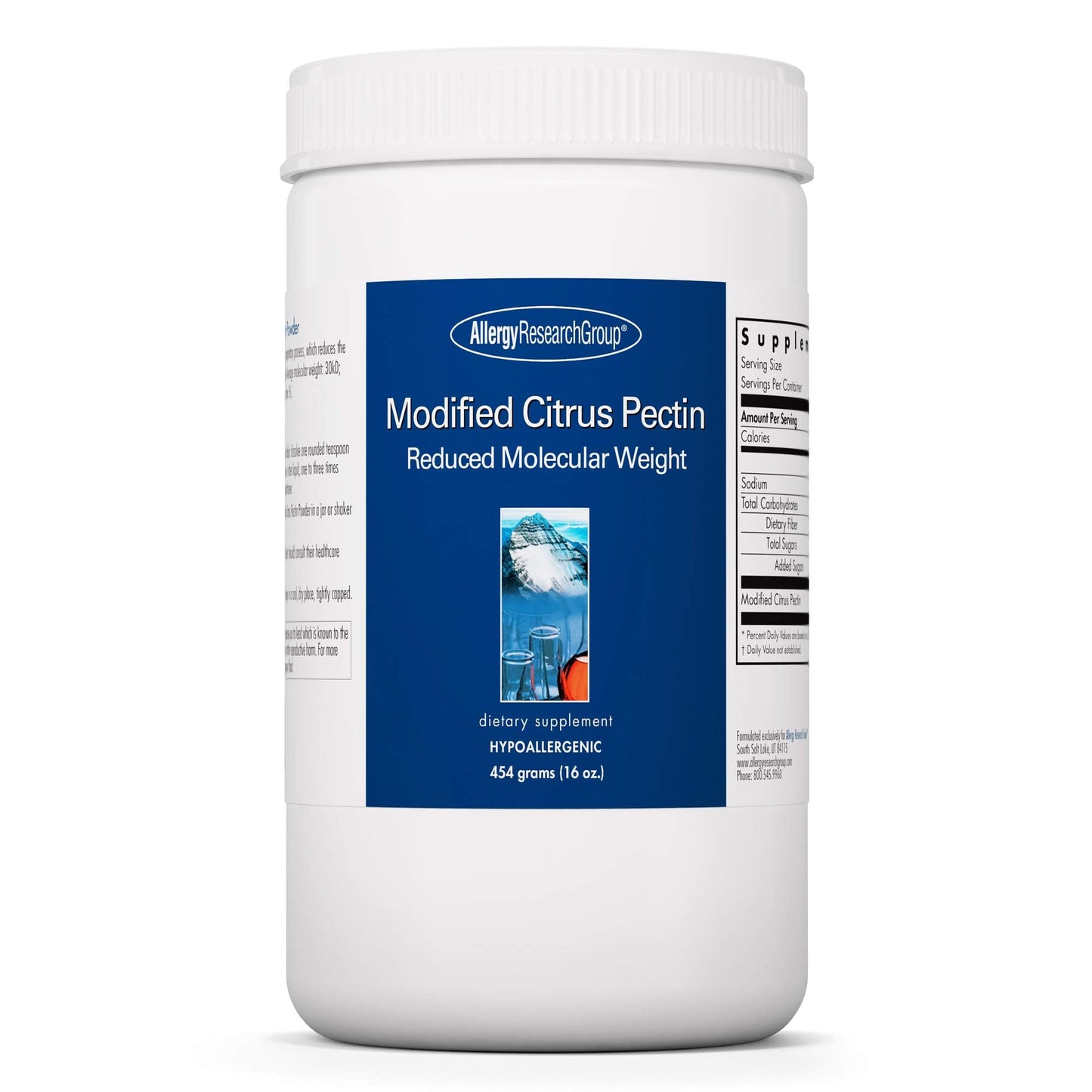 Allergy Research Group Citrus Pectin Powder - Modified Citrus Pectin for Detox & Digestive Health - 16 oz