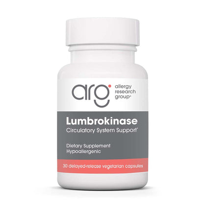 ARG Lumbrokinase Circulatory System Support – Delayed-Release Enzyme Supplement | Allergy Research Group