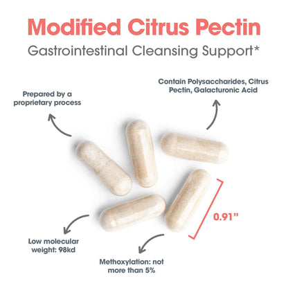 Allergy Research Group Modified Citrus Pectin - 120 Vegetarian Capsules | Natural Detox & Digestive Support