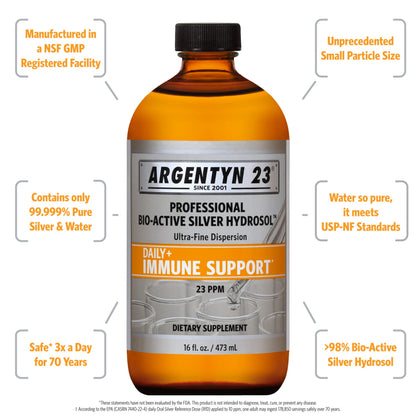 Argentyn 23 Professional Immune Support – Bio-Active Silver Hydrosol, 23 ppm, 16 fl oz