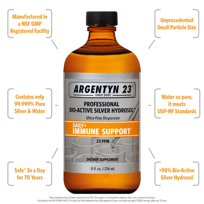 Argentyn 23 Professional Immune Support – Bio-Active Silver Hydrosol, 23 ppm, 8 oz