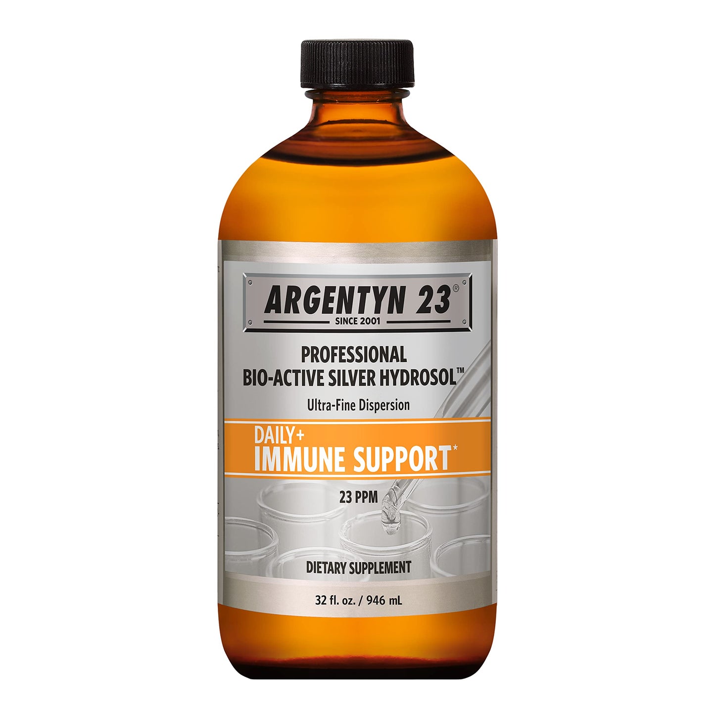 Argentyn 23 Professional Immune Support – Bio-Active Silver Hydrosol, 23 ppm, 32 fl oz