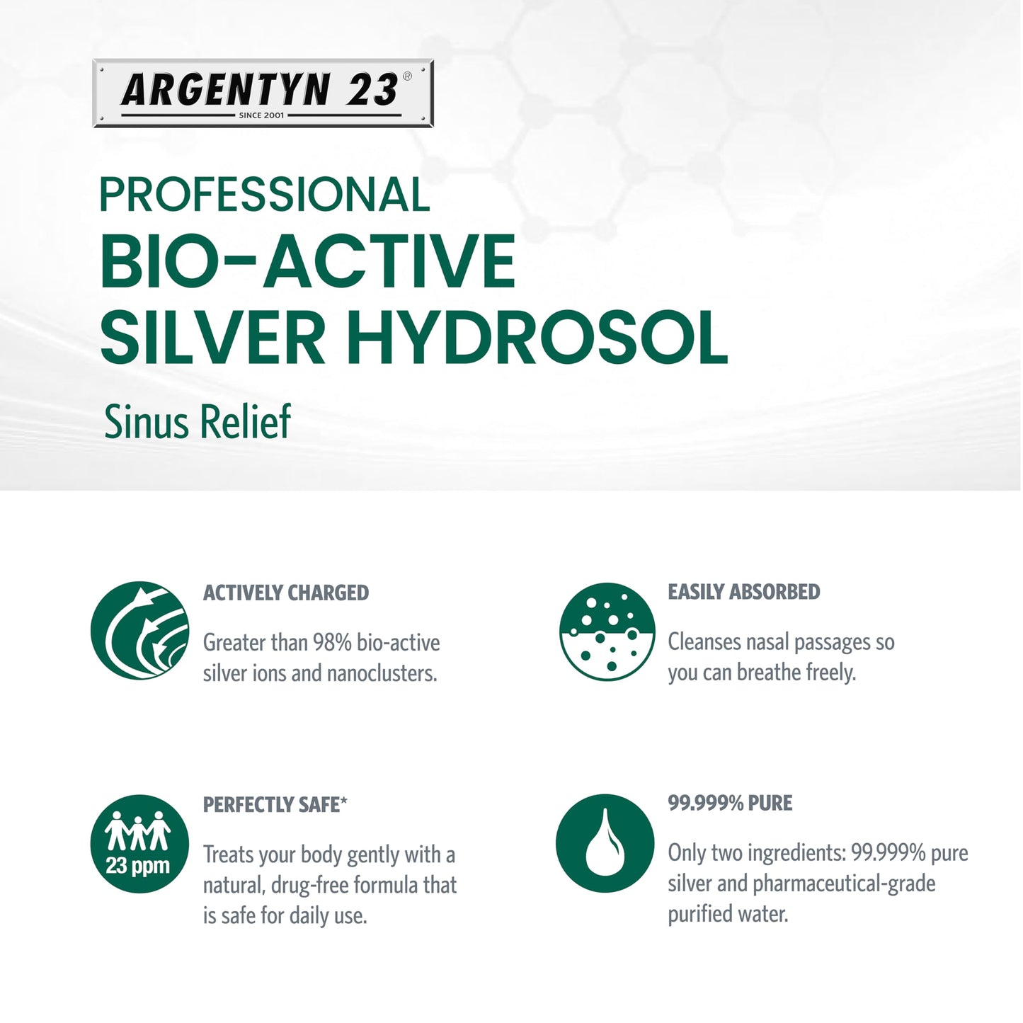 Argentyn 23 Sinus Relief - Colloidal Silver Nasal Spray, 23 ppm, 1 fl oz