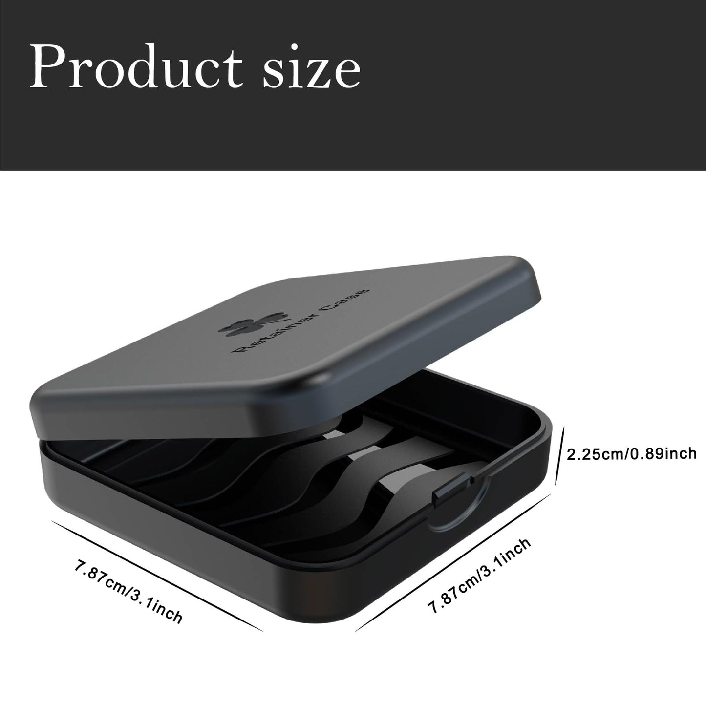ARGOMAX Retainer Case – Aligners Box for Invisalign Braces Box (1 Piece, Black)