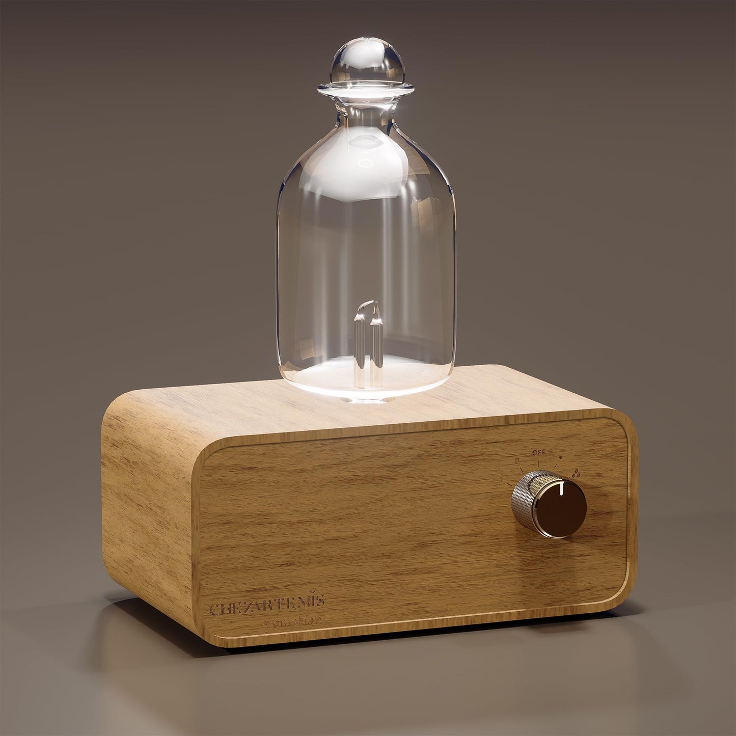 Aria Glass Essential Oil Diffuser – Waterless, Portable & Rechargeable with 4-Mode Timer