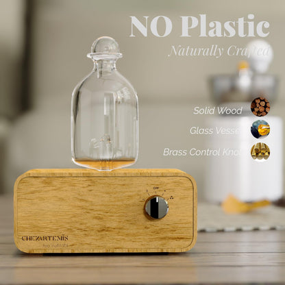 Aria Glass Essential Oil Diffuser – Waterless, Portable & Rechargeable with 4-Mode Timer