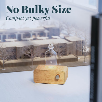 Aria Glass Essential Oil Diffuser – Waterless, Portable & Rechargeable with 4-Mode Timer