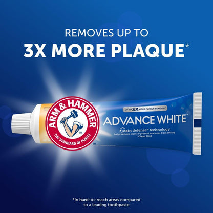 ARM & HAMMER Advance White Toothpaste – Clean Mint, Extreme Whitening (6 Pack)