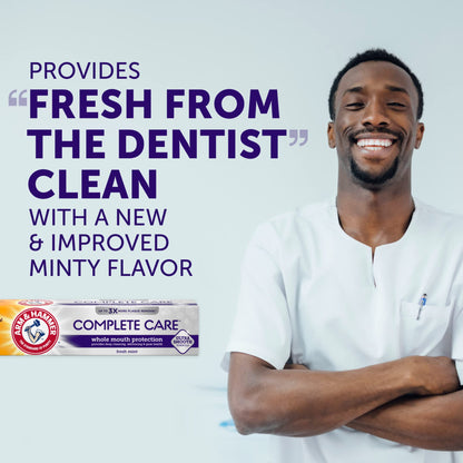 Arm & Hammer Complete Care Toothpaste – Whole Mouth Protection Six Pack, Mint, Fluoride (72 oz) Packaging May Vary