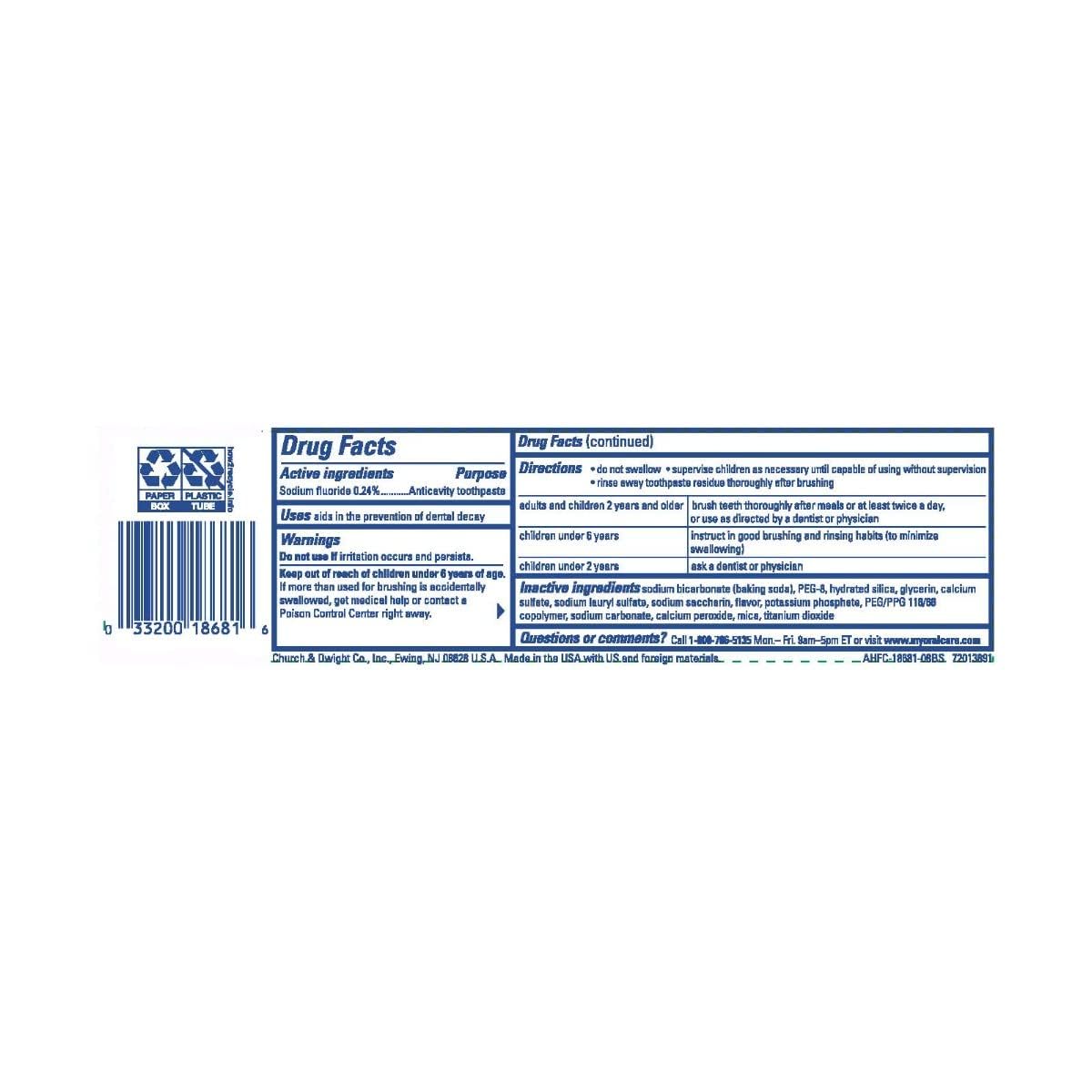 Arm & Hammer Enamel Defense Toothpaste 4.3 oz 3 Pack