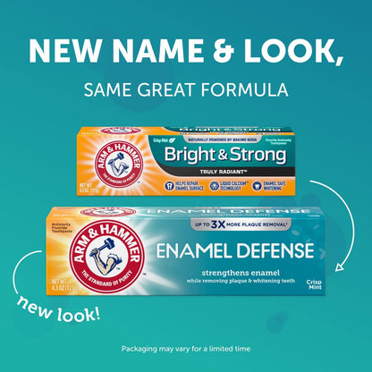 Arm & Hammer Enamel Defense Toothpaste 4.3 oz 3 Pack