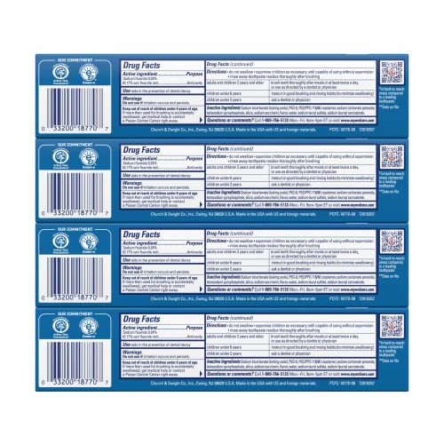 ARM & HAMMER Peroxicare Toothpaste for Gum Health – Baking Soda, Clean Mint, 6 oz, 4-Pack