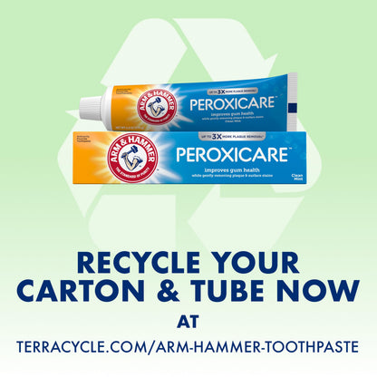 ARM & HAMMER Peroxicare Toothpaste for Gum Health – Baking Soda, Clean Mint, 6 oz, 4-Pack