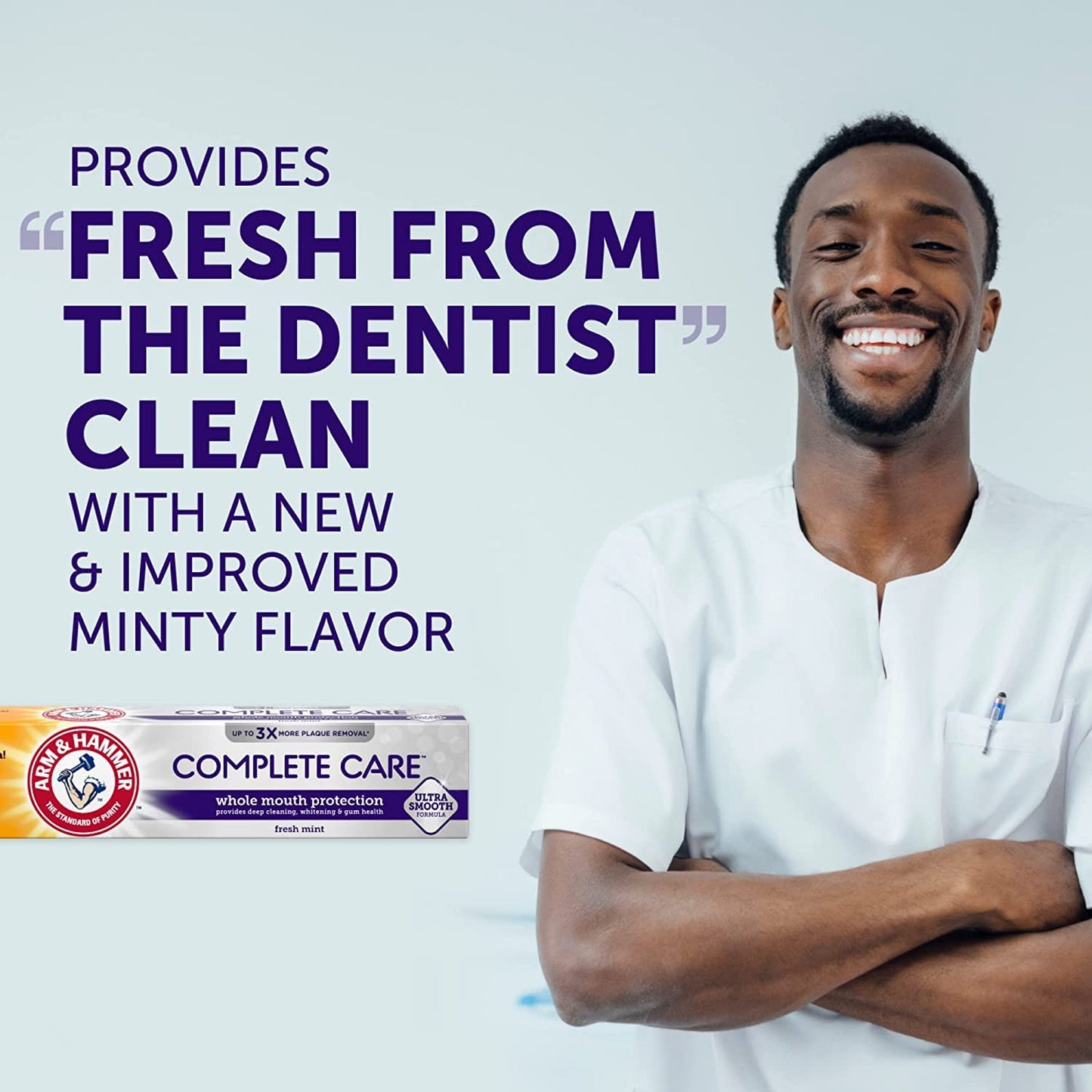 Arm & Hammer Complete Care Stain Defense Toothpaste, Fluoride Anticavity, 6 oz – Pack of 6 (Packaging May Vary)