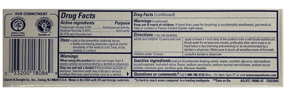 Arm & Hammer Sensitive Orajel Enamel Strengthening Toothpaste - Frosted Mint 4.5 oz