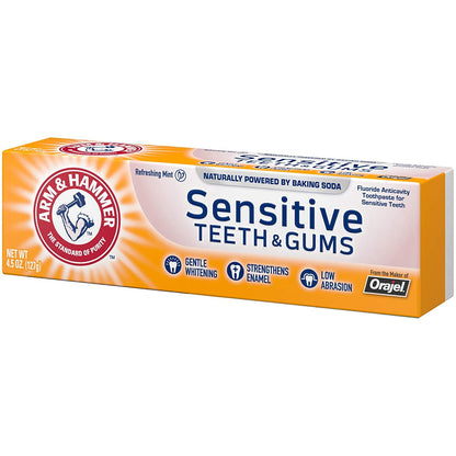 ARM & HAMMER Sensitive Teeth & Gums Toothpaste 4.5 oz (Pack of 3)