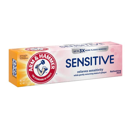 Arm & Hammer Sensitive Teeth & Gums Toothpaste - Mint Flavor (4.5 oz, Pack of 3)