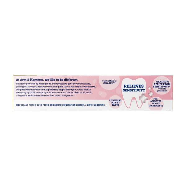 Arm & Hammer Sensitive Teeth & Gums Toothpaste - Mint Flavor (4.5 oz, Pack of 3)