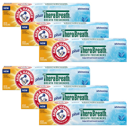 ARM & HAMMER Whitening Toothpaste 6-Pack – Icy Mint, Thera Fresheners