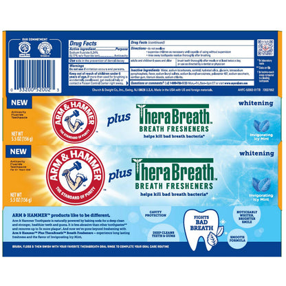ARM & HAMMER Whitening Toothpaste 6-Pack – Icy Mint, Thera Fresheners