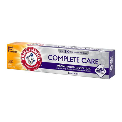 Arm & Hammer Complete Care Stain Defense Toothpaste, Fluoride Anticavity, 6 oz – Pack of 6 (Packaging May Vary)