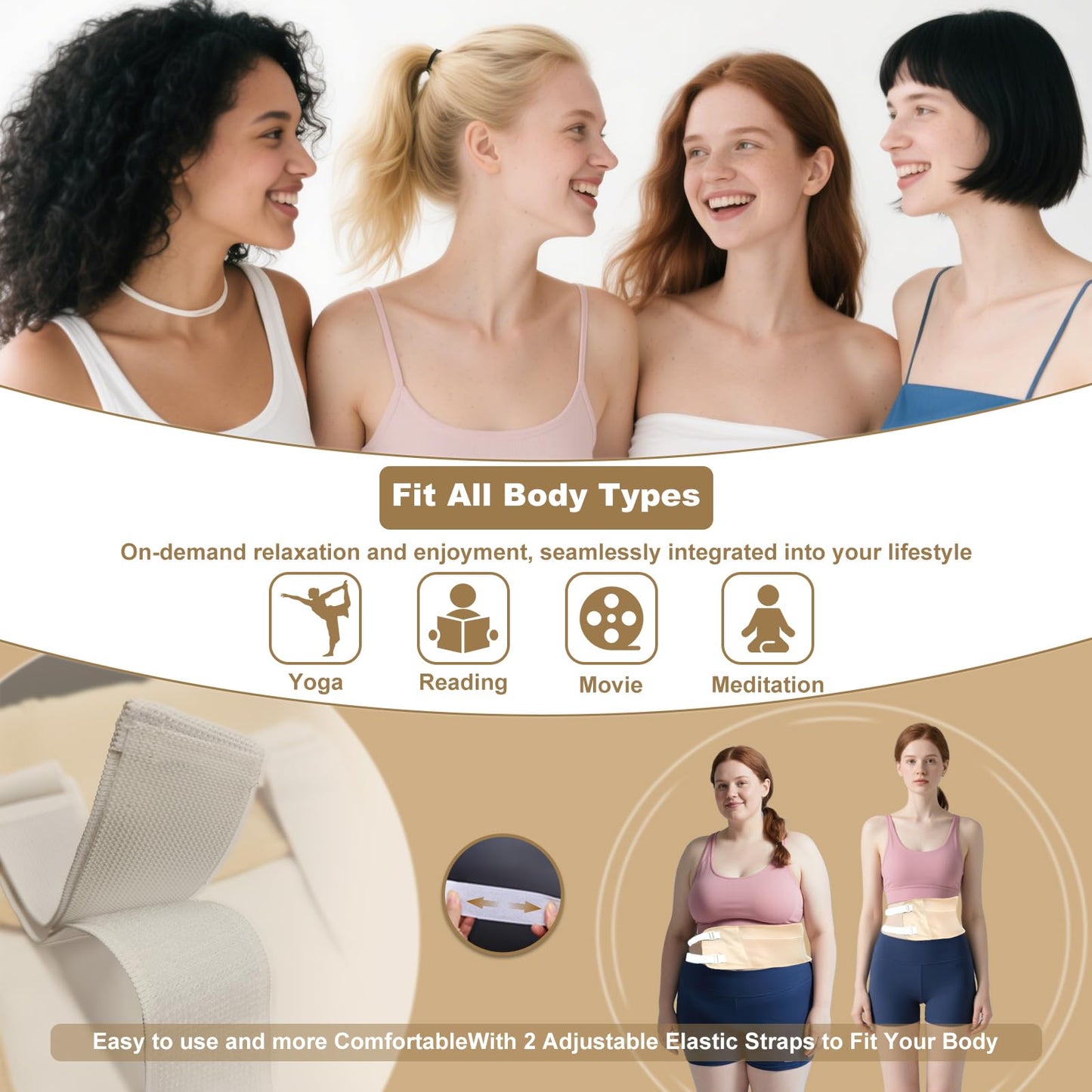 ARMINACO Castor Oil Pack Wrap – 9-Piece Full-Body Detox & Pain Relief (Adjustable)