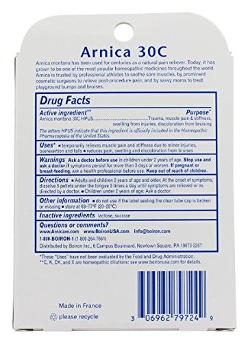 Arnica 30C 3 Tubes Pack – Boiron Pain Relief (Homeopathic)
