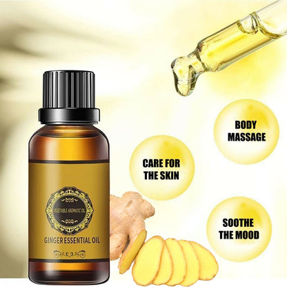 10 Pack Ginger Oil for Lymphatic Drainage – Natural Ginger Massage Oil