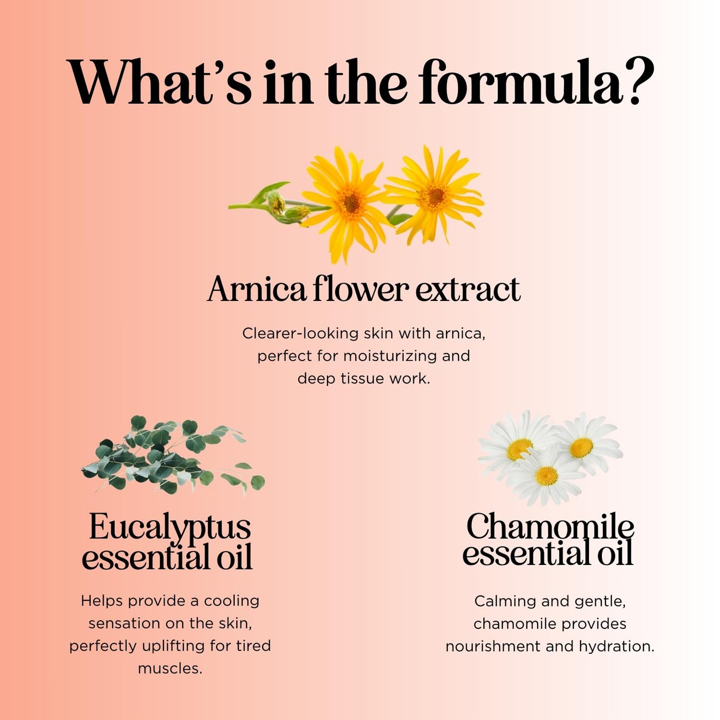Arnica Massage Oil for Muscle Relaxing – Full Body Relief with Chamomile, Lavender, Peppermint & Rosemary – Vegan & Non-GMO (8 Fl Oz)