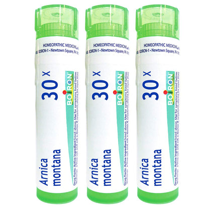 Boiron Arnica Montana 30X – Homeopathic Muscle Pain Relief (Pack of 3, 240 Pellets)