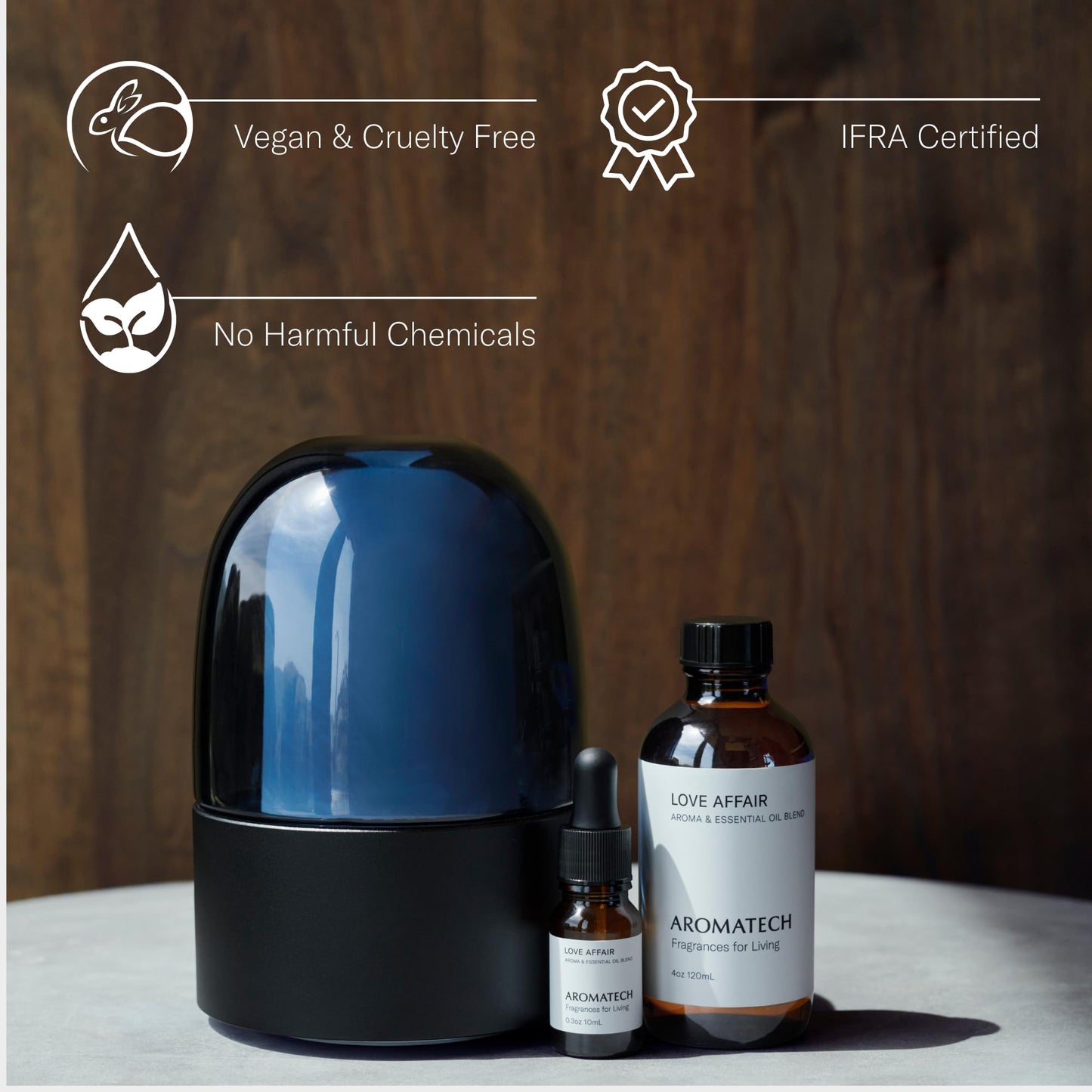 AromaTech Love Affair Essential Oil Blend – Jasmine, Saffron, Cedar & Amber | 16 oz / 500 mL