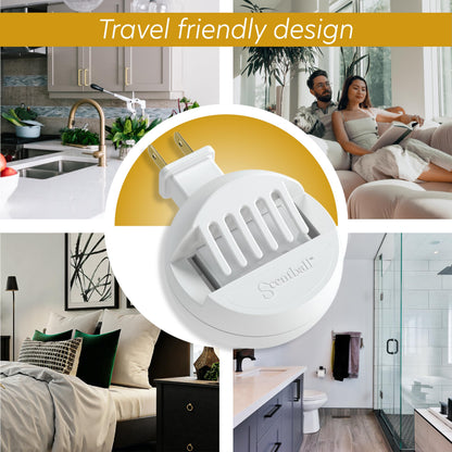 AromaHouse Scentball Waterless Cordless Diffuser White with 5 Refill Pads