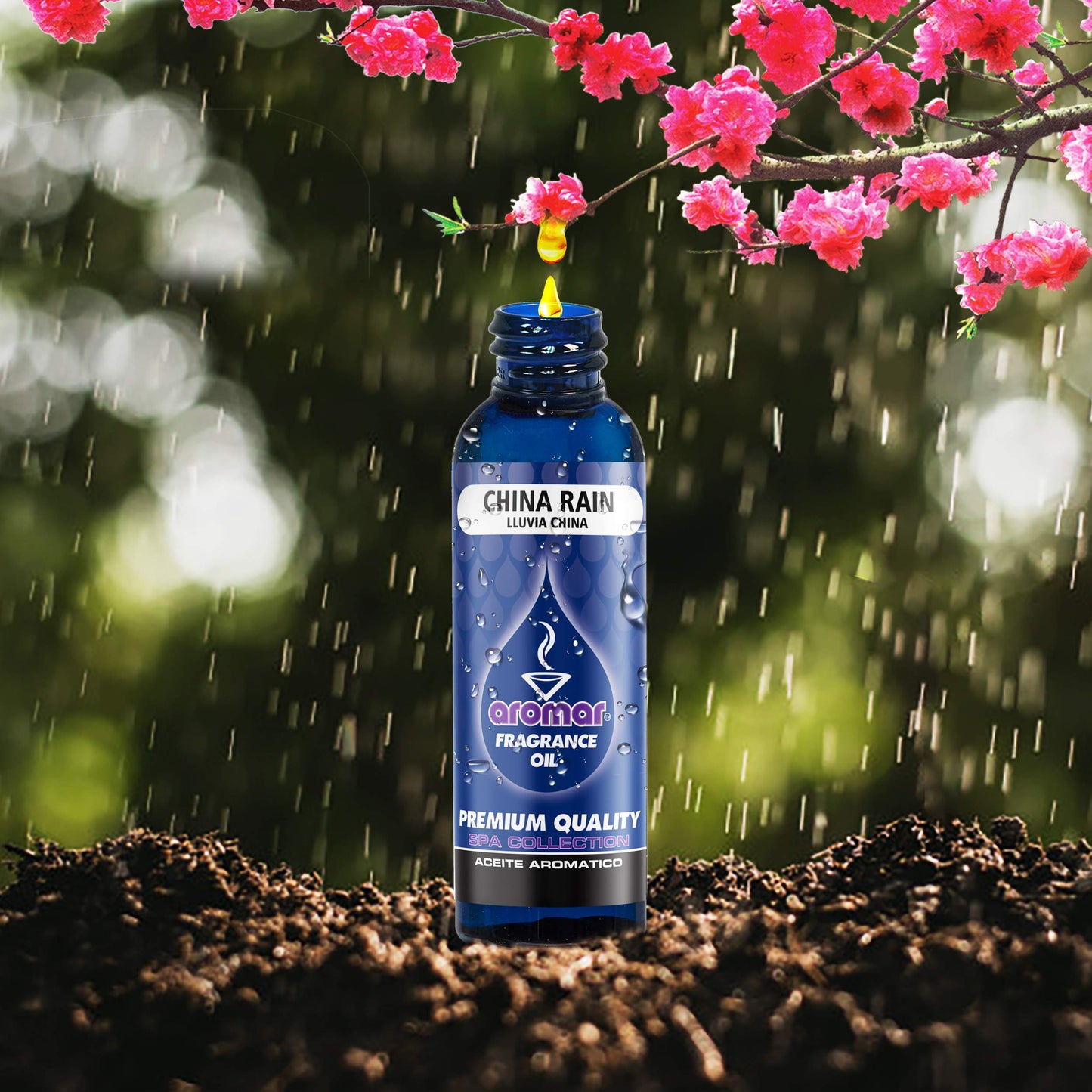 AROMAR Premium Fragrance Oil, Rain Mist (China Rain) – Pack of 3, 2oz Bottles | Long-Lasting Aromatherapy