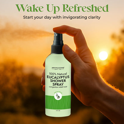 Aromasong Eucalyptus Shower Spray – 100% Natural, Made in USA